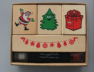 Christmas Wooden Stamps Set
