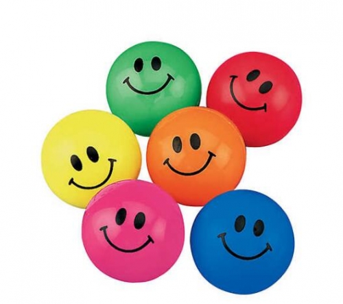 Smile Face Bouncy Ball Assortment 25mm