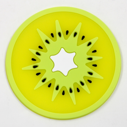 Kiwi Fruit Silicone Coasters 3.75"