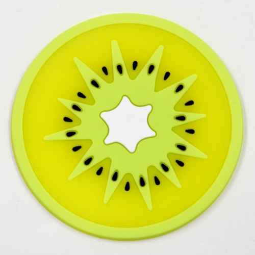 Kiwi Fruit Silicone Coasters 3.75