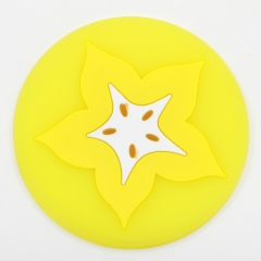 Star Fruit Silicone Coasters 3.75