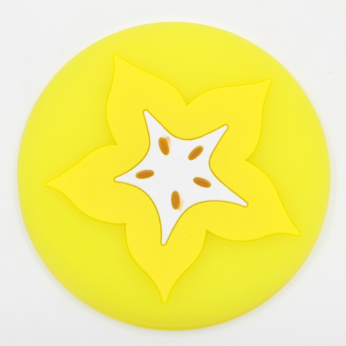 Star Fruit Silicone Coasters 3.75