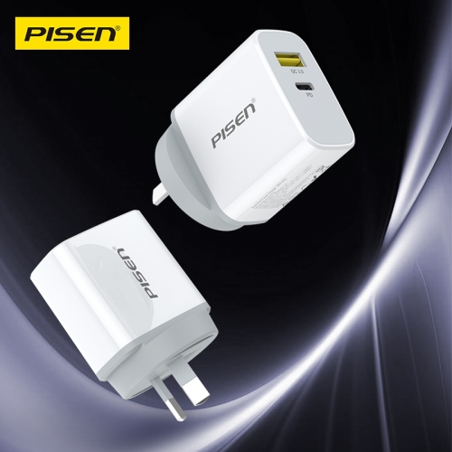18W USB A + TYPE C Fast Wall Charger 3.6Amp PISEN