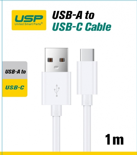 1M USB-C to USB-A Mini White Cable  USP Big package