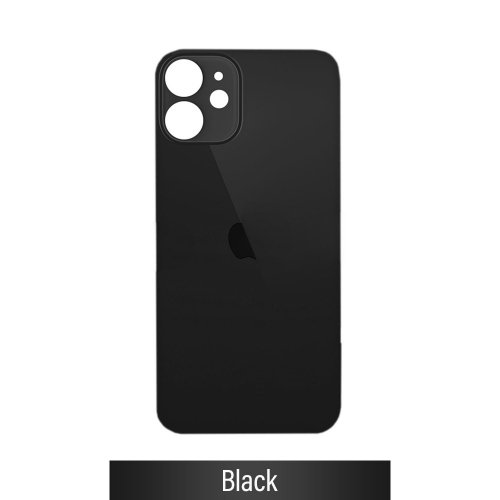 Back Glass Replacement For iPhone 12 Black(No logo)