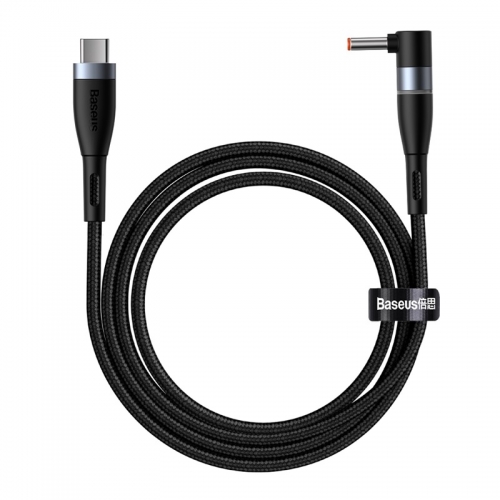 Zinc Magnetic Series Lenovo Laptop Charging Cable Type-C to DC Round Port(4.0*1.7mm) 100W 2m Black Baseus