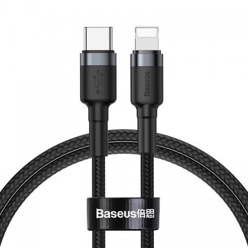 Cafule Cable Type-C to iP PD 20W 1m Gray+Black Baseus