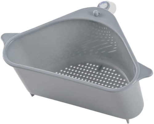 TIKTOK filter basket triangle multifunctional kitchen side sink filter with suction cup - gray