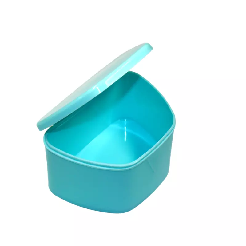 Plastic Denture Box with Solid Locking Mechanism