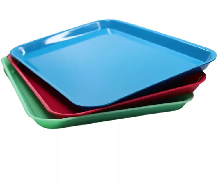 Medical Grade Flat Plastic Dental Instrument Tray