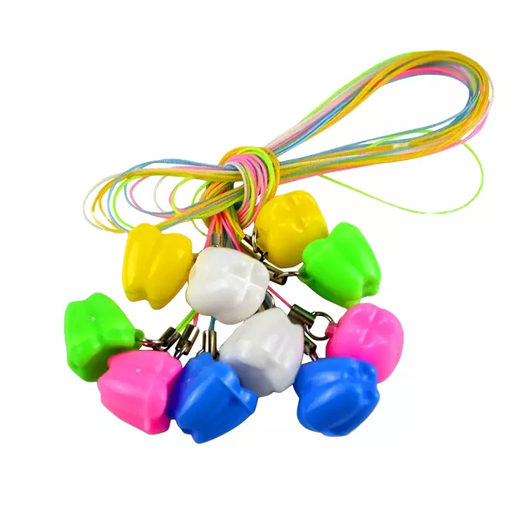 Dental Baby Milk Tooth Box Plastic with String