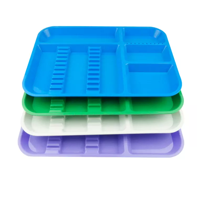 Disposable Plastic Dental Instrument Tray with Divided Portions