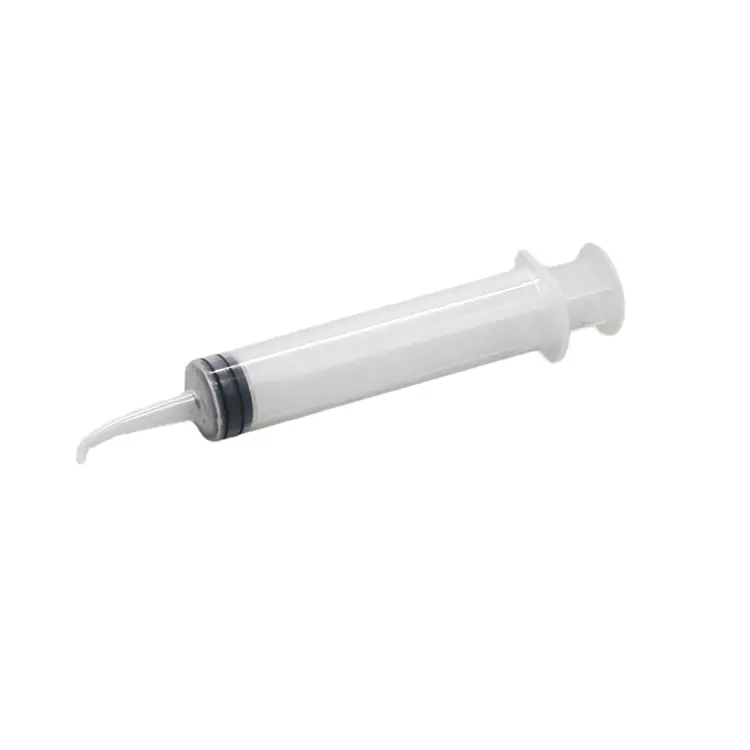 Disposable Plastic Dental Syringe with Tapered Curved Tip
