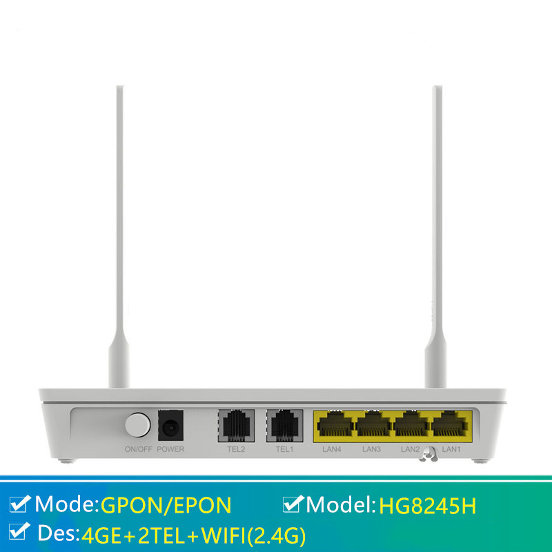 Huawei Wireless Gpon Terminal Hg8245h Class C Onu 4 Ge Lan And 2 Voice Ports With Bbu And 8452