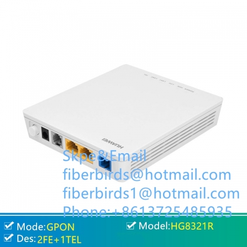 Huawei GPON ONT HG8321R, optical input class C plus, 2 FE LAN ports 1 telephone port router function