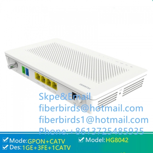 Huawei GPON ONT HG8042 Router Modem 1GE 3FE CATV RF port HGU