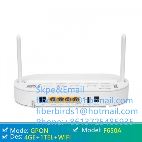 ZTE ZXHN F650A 4GE LAN 1tel dual band WIFI 2.4G 5G GPON ONU Chinese version