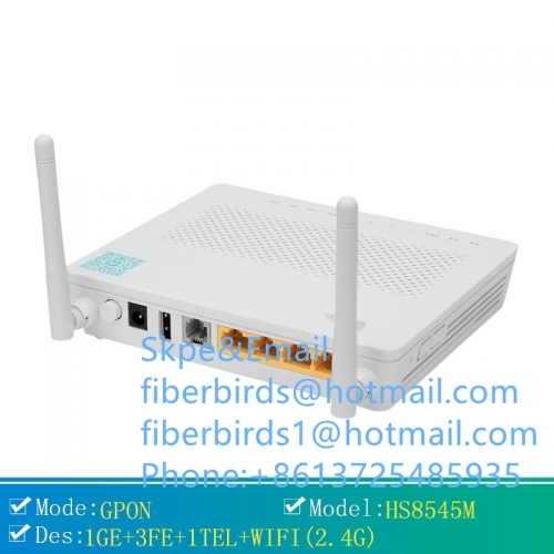 Huawei GPON ONU HS8545M with 1GE+3FE ports+1 phone port+2 antennas, with wireless function 802.11BGN