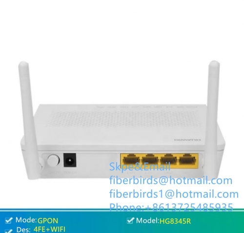 Huawei HG8345R GPON ONU,4 LAN port with class C+ optical input, internal antenna English software