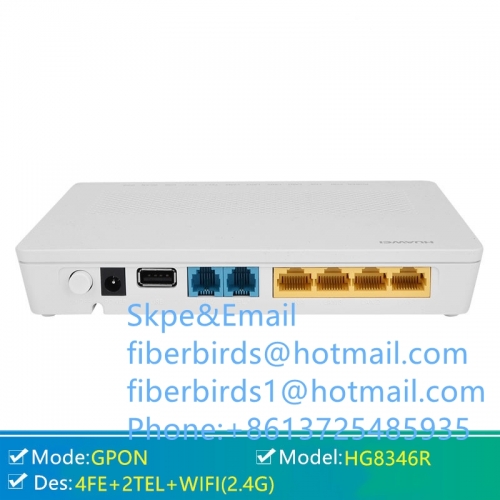 Huawei wireless ONU HG8346R, EPON ONT router with 4 LAN+2 phone+WIFI,English firmware