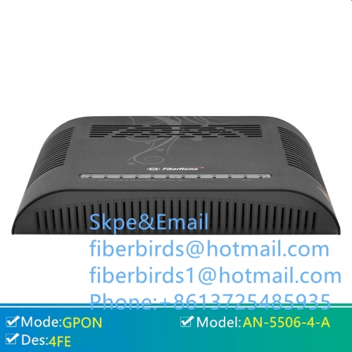 FiberHome Gpon optical network terminal AN5506-04-A apply to FTTH FTTO modes ONU, with 4 Lan ports