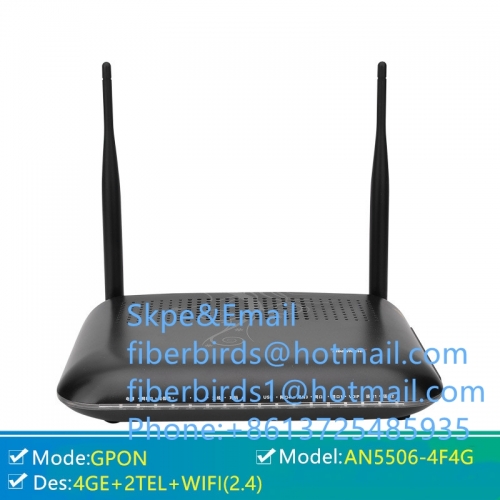 FiberHome AN5506-04-F GPON ONU 4 GE 5 dbi antennas WIFI better than AN5506-04-FG