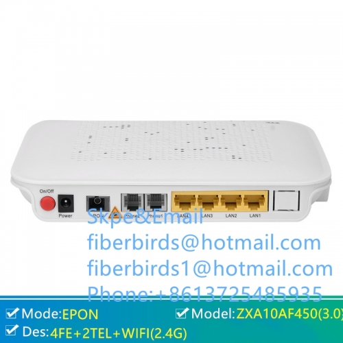 ZTE ZXA10 F460 FTTB or FTTH ONU, 4 Eternet port 2 voice port wireless EPON terminal English version