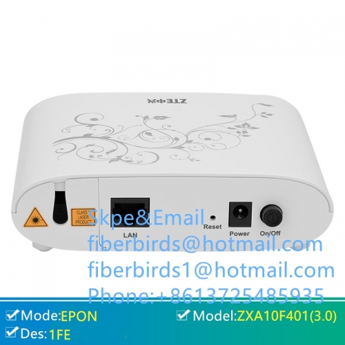 ZTE ZXA10 F401 EPON ONU with single port apply to FTTH modes