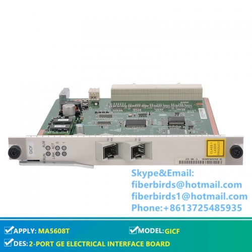 Huawei GICF uplink board for Huawei MA5680T or MA5683T OLT. 2 port GICF board with 2 uplink module 1.25Gbps high speed