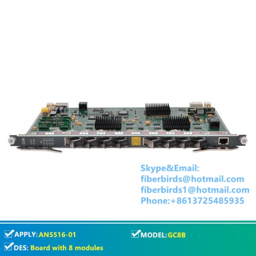 Original Fiberhome 8 ports GPON board for 5516-01 OLT. GC8B board R1A / R1P old version with 8 B+,C+ or C++ modules