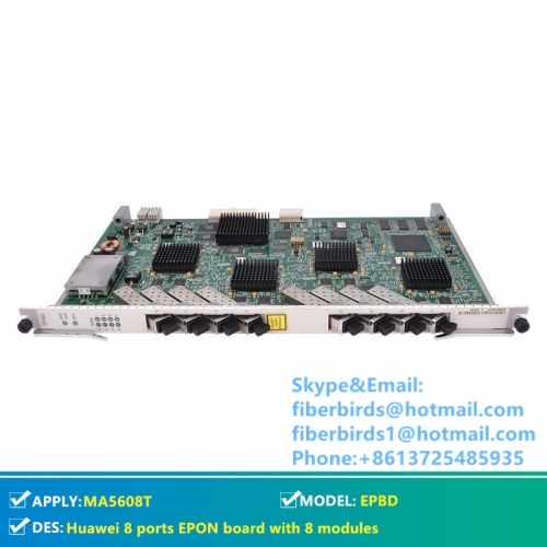 Huawei 8 ports EPON board for MA5680T or MA5683T OLT. EPBD board with 8 modules