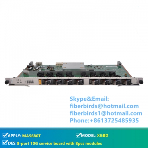 HUAWEI 8-port 10G service board XGBD , included 8pcs modules , used for MA5680T, MA5683T OLT