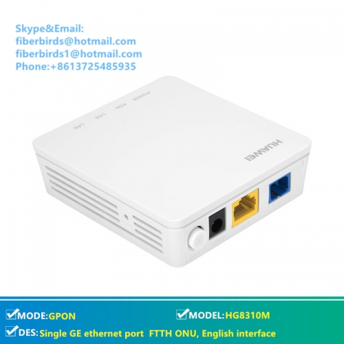 Huawei Echolife HG8310M single GE ethernet port GPON terminal FTTH ONU, white colour, English interface