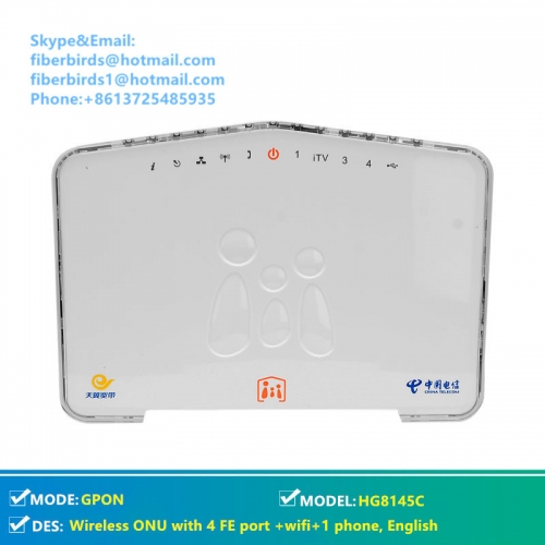 Huawei HG8145C Gpon Terminal wireless ONU with 4 FE port +wifi+1 phone port+ITV function, englsih