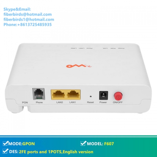 ZTE ZXHN F607 GPON ONU optical network unit With 2 FE ports and 1 POTS, English version 5