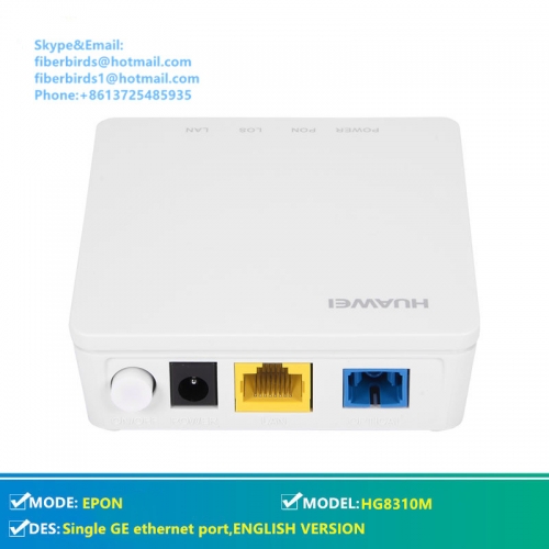 Huawei HG8310M single GE ethernet port EPON terminal FTTH ONU, white colour, latest version, English interface