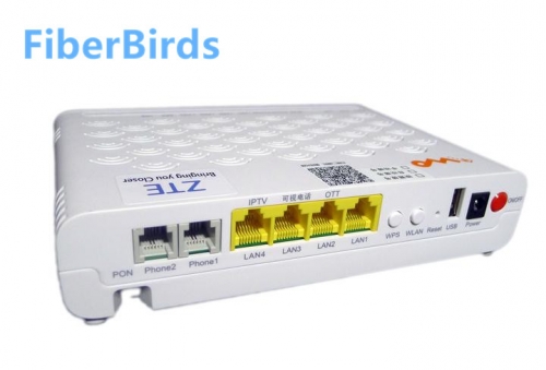 ZTE GPON ZXHN F627 FTTO or FTTH ONT With 4FE+2POTS+WiFi same function as F660V5