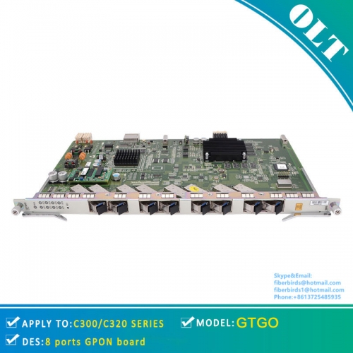 ZTE 8 ports GPON board for C300 and C320 OLT. GTGO board with 8 C+ modules or C++ B+