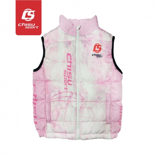 Digital printing national standard 90 down vest custom OEM