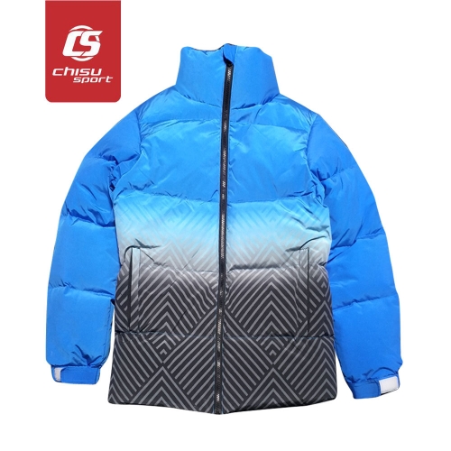 Digital sublimation printing thickened national standard 90 white duck down jacket ski suit, supports custom