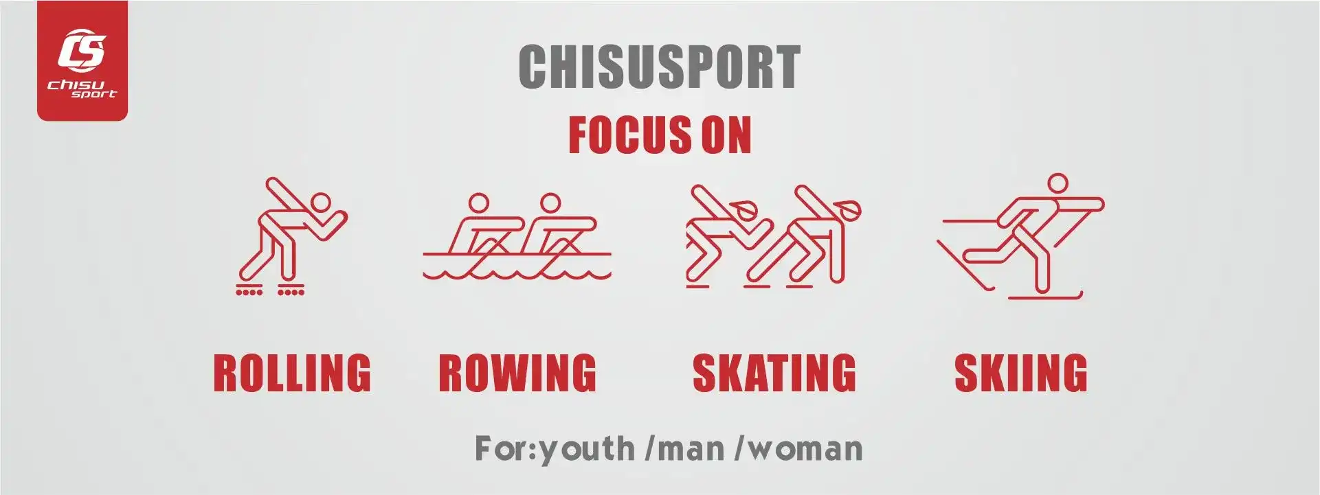 chisusport focuson roller rowing skating skiing suit custom & oem