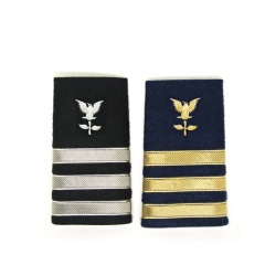 Custom military rank embroidered embossed logo epaulette uniform officer shoulder board