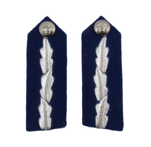 Gorget Patch Badges Silver on Blue Medium Commissioner of Police