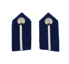 Gorget Patch Badges Silver on Blue Small Clips Assistant Commissioner of Police