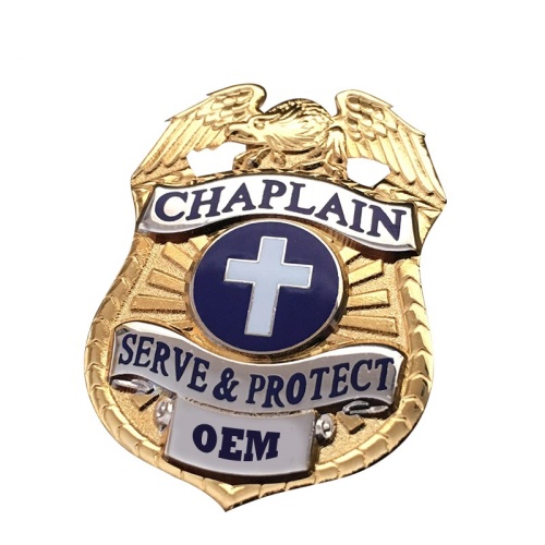 Manufacturer quality custom metal global chaplain badge