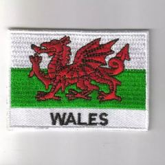 Wales country flag embroidered patches