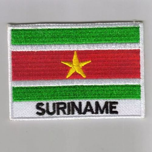 Suriname flag embroidered patches