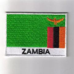 Zambia flag embroidered patches