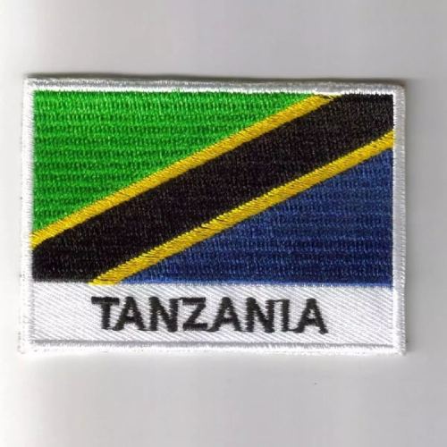 Tanzania flag embroidered patches