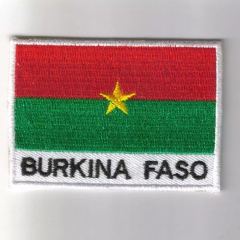 Burkina flag embroidered patches